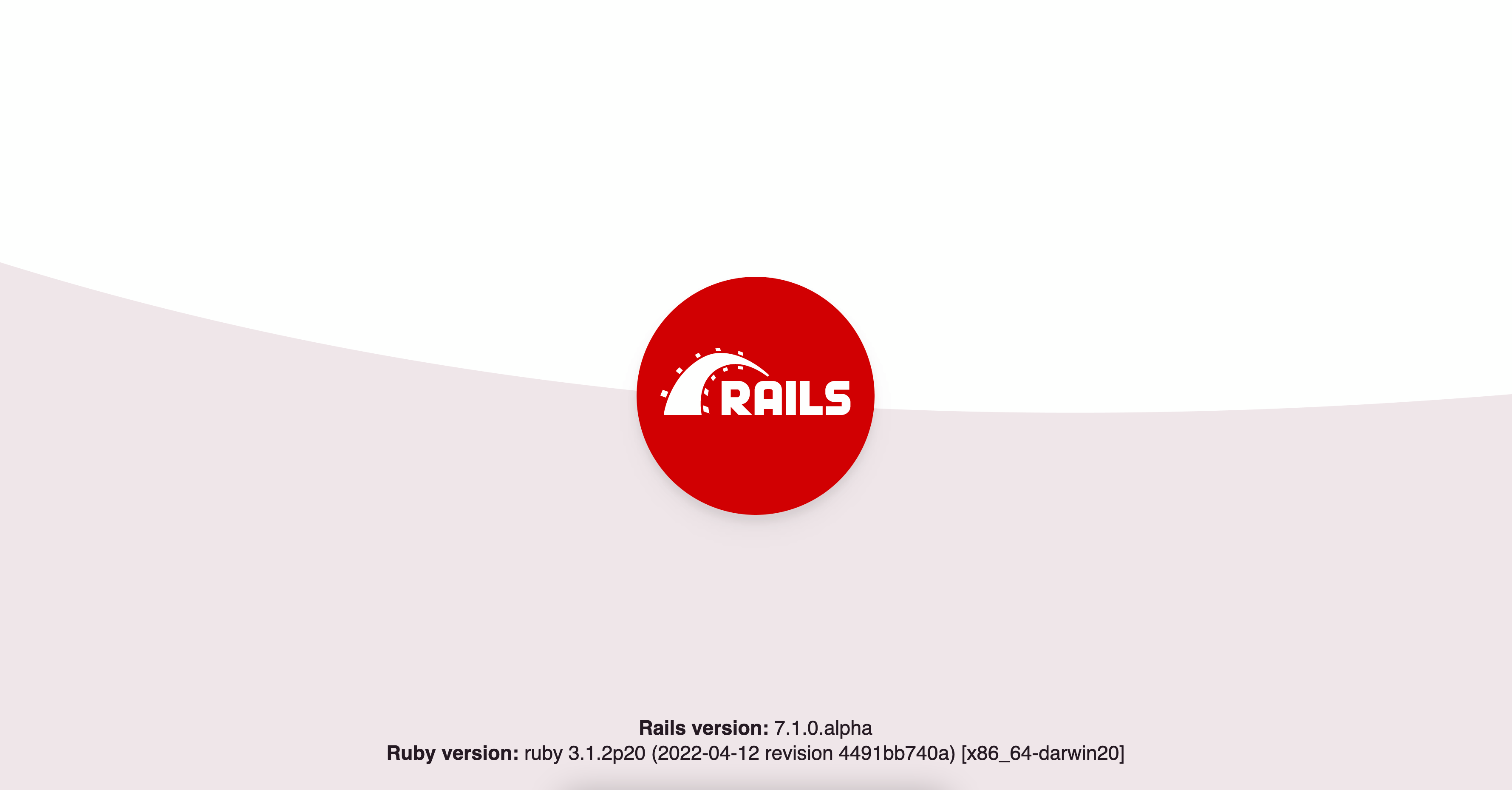 Rails Welcome page