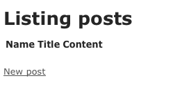 Posts Index screenshot Posts Index screenshot