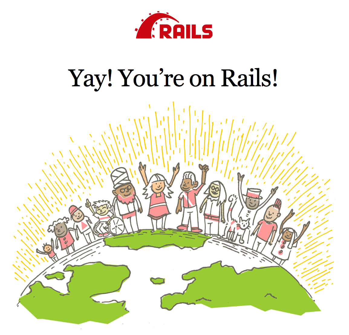 Yay! You're on Rails! screenshot